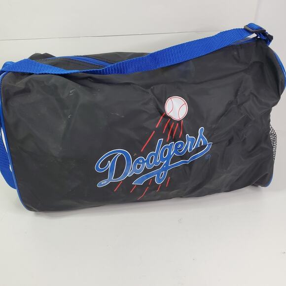 LA Dodgers 1998 Vintage Black Vinyl Duffle Bag MLB Baseball Giveaway - Picture 4 of 10